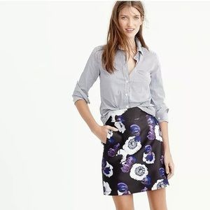 J. Crew NWT Violet Poppy A-Line Skirt